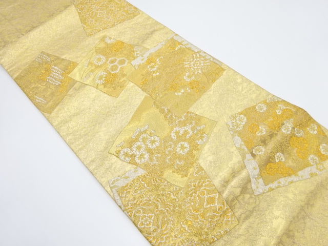 JAPANESE KIMONO / VINTAGE FUKURO OBI / SILK / WOVEN CLASSICAL PATTERN